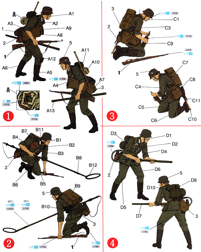 ドイツ 戦闘工兵 (クルスク 1943) プラモデル (ドラゴン 1/35 '39-45' Series No.6024) 商品画像_2