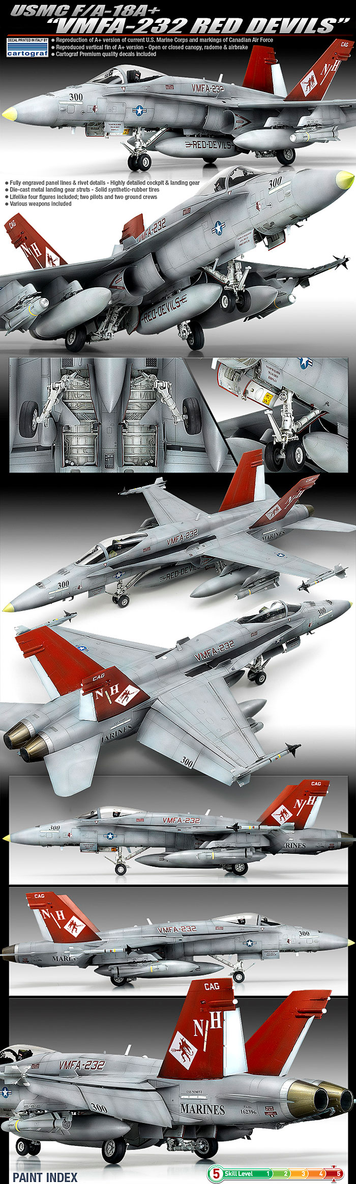 F/A-18A+ ホーネット VMFA-232 レッドデビルズ プラモデル (アカデミー 1/32 Scale Aircraft No.12107) 商品画像_3