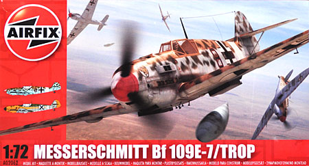 メッサーシュミット Bｆ109E-7/Trop プラモデル (エアフィックス 1/72 ミリタリーエアクラフト No.A02062) 商品画像