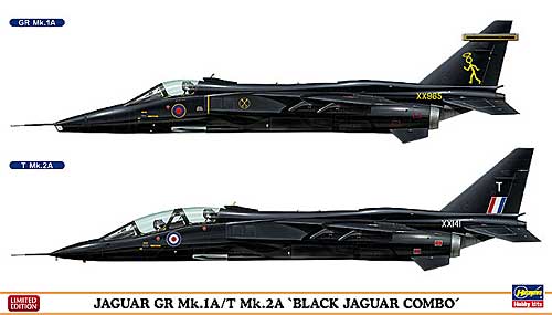 ジャギュア GR Mk.1A/T Mk.2A ブラックジャギュア コンボ (2機セット) プラモデル (ハセガワ 1/72 飛行機 限定生産 No.02008) 商品画像