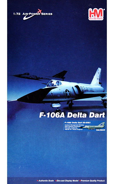 F-106A デルタダート B-1 チェイス プログラム 完成品 (ホビーマスター 1/72 エアパワー シリーズ （ジェット） No.HA3605) 商品画像