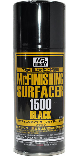 Mr.フィニッシング サーフェイサー 1500 ブラック スプレー 下地剤 (GSIクレオス Mr.サーフェイサー No.B526) 商品画像