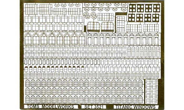 タイタニック用窓枠 エッチング (トムスモデル 1/350 艦船用エッチングパーツシリーズ No.TM3521) 商品画像_1