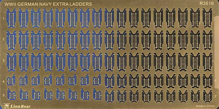 WW2 ドイツ海軍 艦船用ラッタル エッチング (ライオンロア 1/350 艦船用エッチングパーツ No.R3516) 商品画像_1