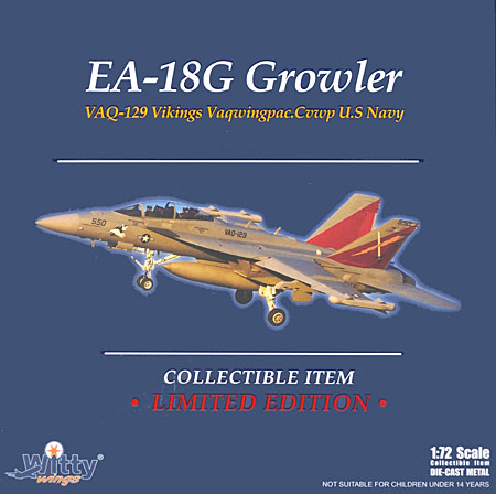 EA-18G グラウラー VAQ-129 ヴィーキングス CAG 完成品 (ウイッティ・ウイングス 1/72 スカイ ガーディアン シリーズ （現用機） No.752043) 商品画像