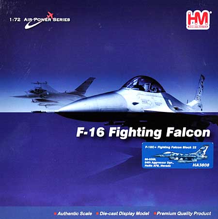 F-16C プラス ファイティングファルコン ブロック32 第64アグレッサー飛行隊 完成品 (ホビーマスター 1/72 エアパワー シリーズ （ジェット） No.HA3808) 商品画像