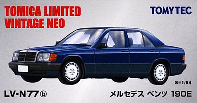 メルセデス ベンツ 190E  (紺) ミニカー (トミーテック トミカリミテッド ヴィンテージ ネオ No.LV-N077b) 商品画像