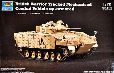 イギリス ウォーリア 装甲戦闘車 増加装甲 プラモデル (トランペッター 1/72　ミニＡＦＶシリーズ No.07102) 商品画像