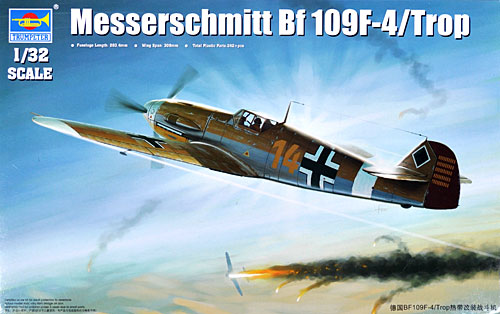 メッサーシュミット Bf109F-4/Trop プラモデル (トランペッター 1/32 エアクラフトシリーズ No.02293) 商品画像