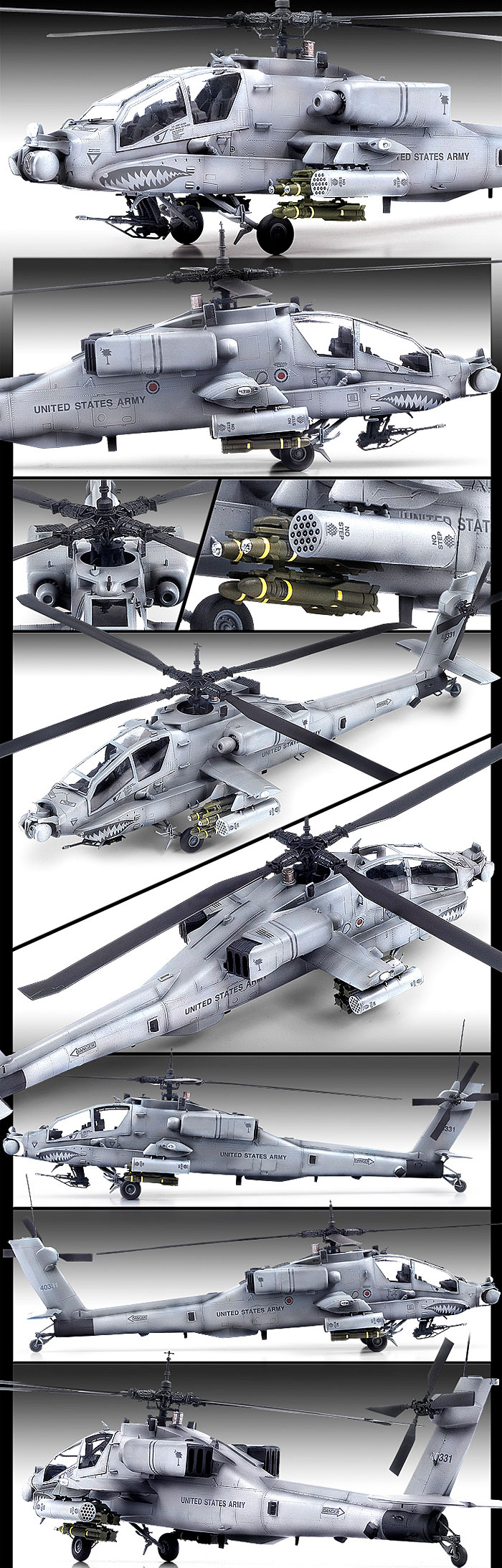 AH-64A アパッチ グレーカモフラージュ2003 プラモデル (アカデミー 1/48 Scale Aircrafts No.12239) 商品画像_3