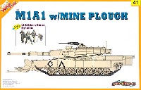 サイバーホビー 1/35 AFVシリーズ （Super Value Pack） 現用アメリカ陸軍 主力戦車 M1A1 エイブラムス・マインプラウ w/第1歩兵師団 ビッグ・レッド・ワン フィギュア