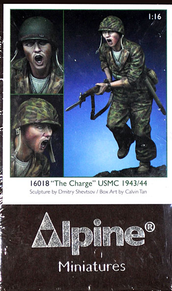 突撃 (The Charge) アメリカ海兵隊 1943/44 レジン (アルパイン 1/16 フィギュア No.AM16018) 商品画像