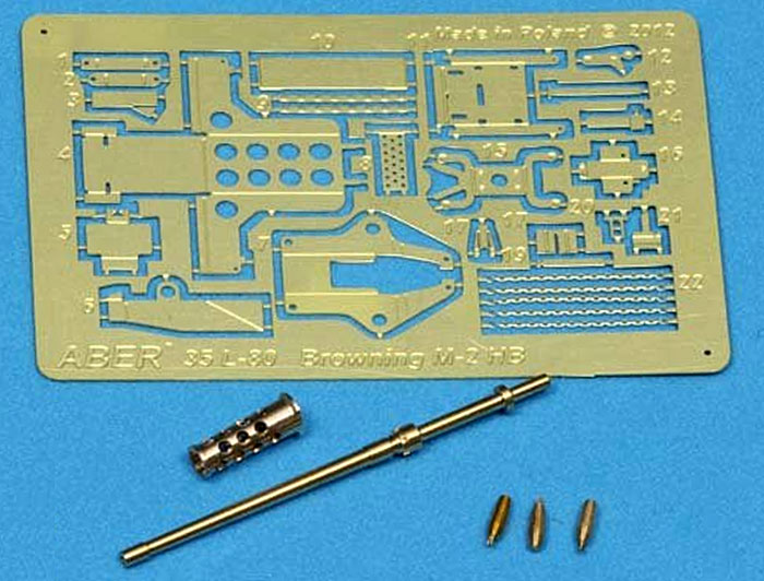 アメリカ ブローニング 12.7mm M2 HB 重機関銃身セット メタル (アベール 1/35 AFV用 砲身パーツ No.35L080) 商品画像_2