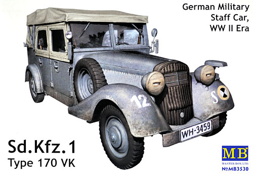 ドイツ kfz.1 4輪軍用乗用車 Type 170VK スタッフカー プラモデル (マスターボックス 1/35 ミリタリーミニチュア No.MB3530) 商品画像