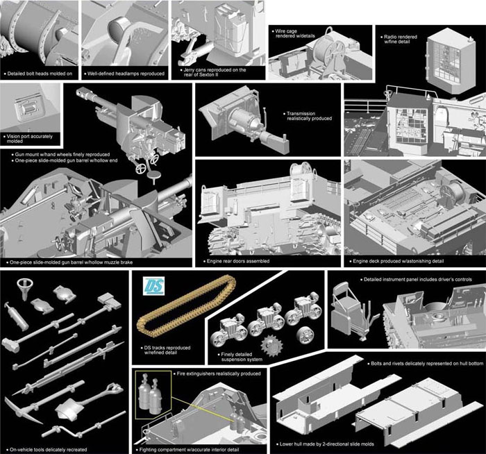 イギリス陸軍 セクストン 2 25ポンド自走砲 プラモデル (サイバーホビー 1/35 AFV シリーズ （'39～'45 シリーズ） No.6760) 商品画像_2