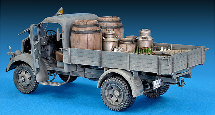 ドイツ L1500S 1.5t 4×2 カーゴトラック プラモデル (ミニアート 1/35 WW2 ミリタリーミニチュア No.35142) 商品画像_3