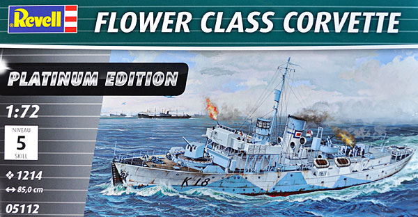 フラワー級 駆逐艦 コルベット (プレミアムエディション) プラモデル (レベル 1/72 艦船モデル No.05112) 商品画像