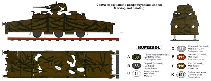 ロシア ツェッペリン 装甲レールカー 45mm砲塔搭載 プラモデル (ユニモデル 1/72 AFVキット No.640) 商品画像_1