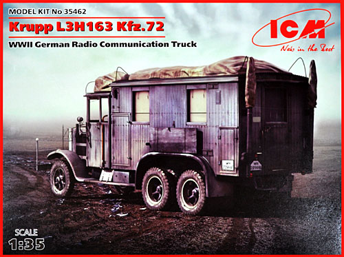 ドイツ クルップ L3H163 無線トラック Kfz.72 プラモデル (ICM 1/35 ミリタリービークル・フィギュア No.35462) 商品画像