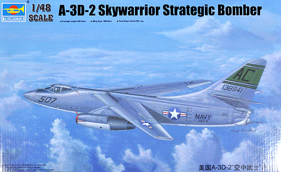 アメリカ海軍 A-3D-2 スカイウォーリアー プラモデル (トランペッター 1/48 エアクラフト プラモデル No.02868) 商品画像