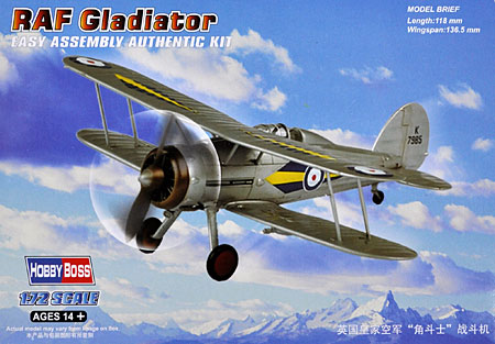 グロスター グラディエーター プラモデル (ホビーボス 1/72 エアクラフト プラモデル No.80289) 商品画像