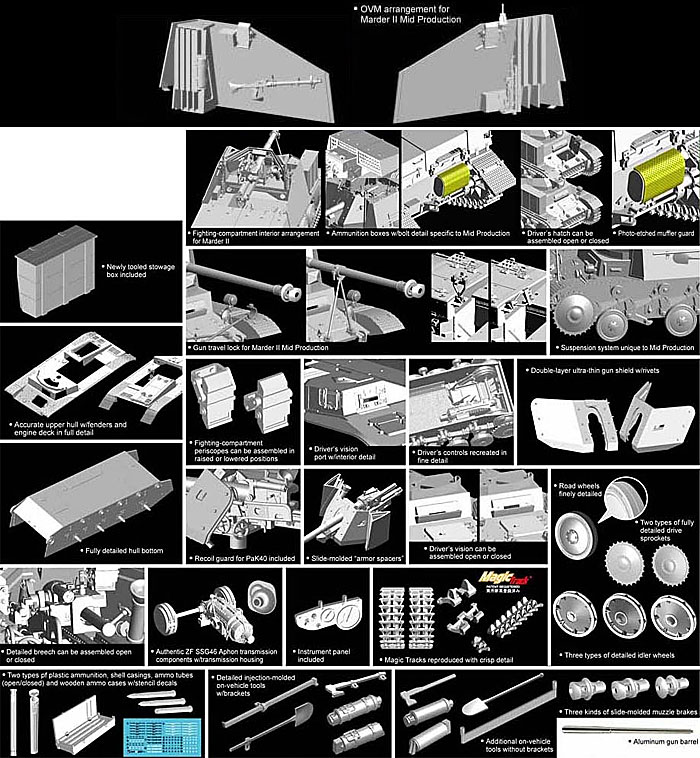 Sd.Kfz.131 マーダー 2 対戦車自走砲 中期生産型 プラモデル (ドラゴン 1/35 '39-45' Series No.6423) 商品画像_2