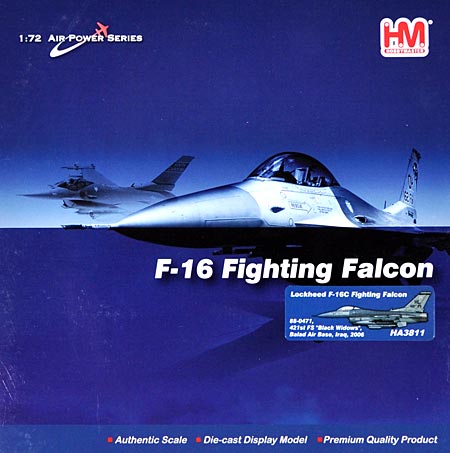 F-16C ファイティングファルコン ブラック・ウィドウ 完成品 (ホビーマスター 1/72 エアパワー シリーズ （ジェット） No.HA3811) 商品画像