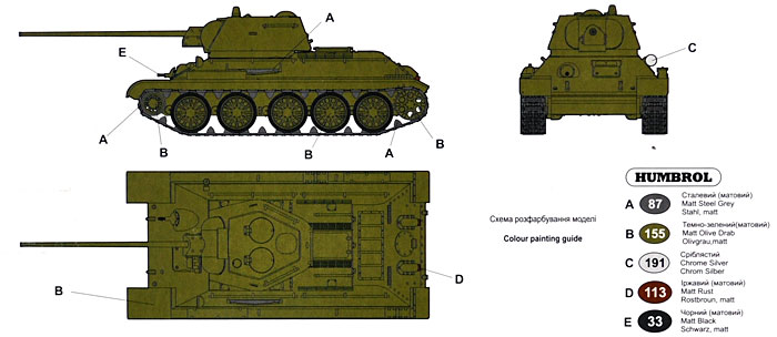 T-34 タンク・イストリビーチェリ 57mm 長砲身型 プラモデル (ユニモデル 1/72 AFVキット No.369) 商品画像_1