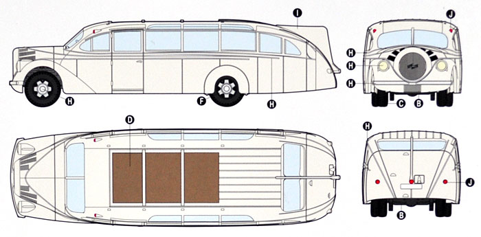 ドイツ オペル プロパガンダ 観光バス アエロ (1937年) プラモデル (ローデン 1/72 AFV MODEL KIT No.724) 商品画像_1