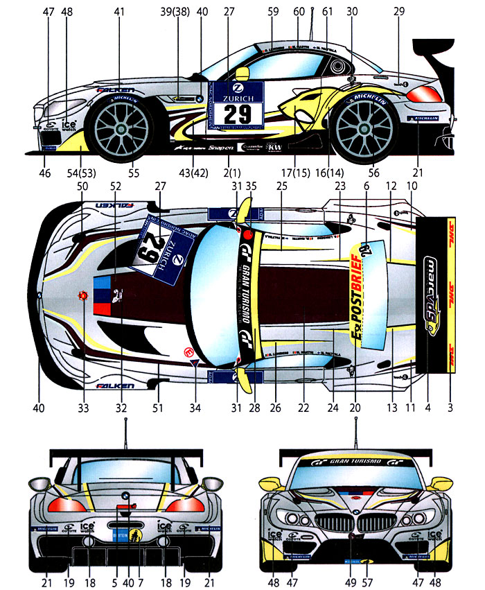 BMW Z4 VDS #29 ニュルブルクリンク24時間レース 2012 デカール (スタジオ27 ツーリングカー/GTカー オリジナルデカール No.DC963) 商品画像_1