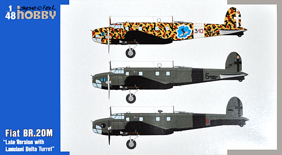 イタリア フィアット BR.20M 夜間爆撃機 デルタ銃塔搭載型 プラモデル (スペシャルホビー 1/48 エアクラフト プラモデル No.48134) 商品画像