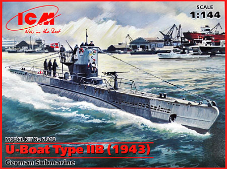 ドイツ Uボート タイプ2B (1943年) プラモデル (ICM 1/144 シップ＆ボート No.S.010) 商品画像