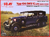 ICM 1/35 ミリタリービークル・フィギュア ドイツ G4 (W31) 高官用 6輪乗用車 ルーフ幌付タイプ