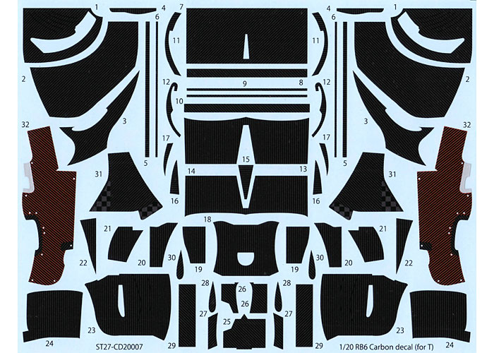 レッドブル RB6 カーボンデカール デカール (スタジオ27 F1 カーボンデカール No.CD20007) 商品画像_3