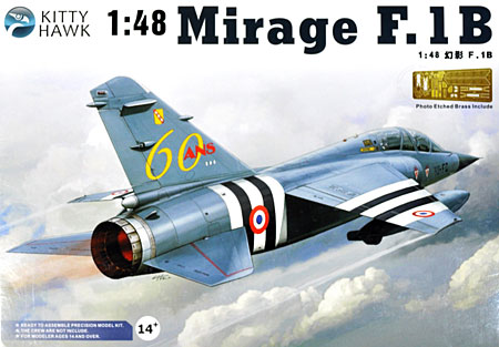 ミラージュ F.1B 戦闘機 プラモデル (キティホーク 1/48 ミリタリー No.KH80112) 商品画像