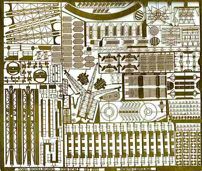 米海軍 戦艦 ノースカロライナ級用 エッチング エッチング (トムスモデル 1/350 艦船用エッチングパーツシリーズ No.TM3553) 商品画像_1