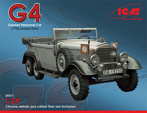 ドイツ G4 高官用 6輪乗用車 ダイムラーベンツ社製 1935年型 プラモデル (ICM 1/24 カーモデル No.24011) 商品画像