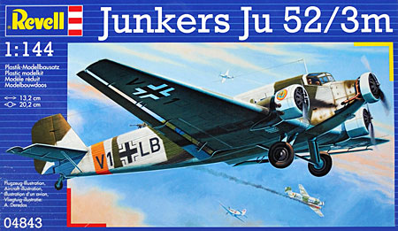 ユンカース Ju52/3m プラモデル (レベル 1/144 飛行機 No.04843) 商品画像