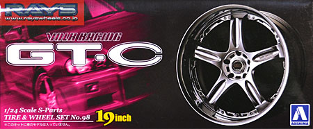 ボルクレーシング GT-C (19インチ) プラモデル (アオシマ 1/24 Sパーツ　タイヤ＆ホイール No.098) 商品画像