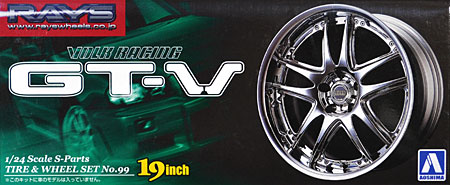 ボルクレーシング GT-V (19インチ) プラモデル (アオシマ 1/24 Sパーツ　タイヤ＆ホイール No.099) 商品画像