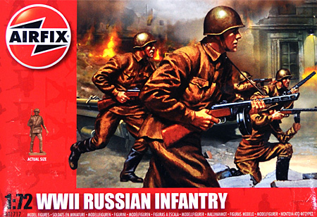 WW2 ロシア軍 歩兵 プラモデル (エアフィックス 1/72 AFV No.A01717) 商品画像