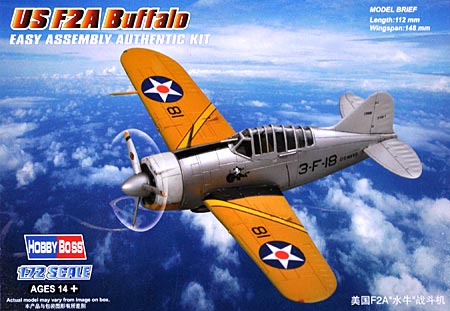 F2A バッファロー プラモデル (ホビーボス 1/72 エアクラフト プラモデル No.80290) 商品画像