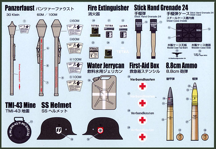 WW2 ドイツ軍装備品デカールセット デカール (パッションモデルズ 1/35 デカールシリーズ No.P35D-002) 商品画像_2