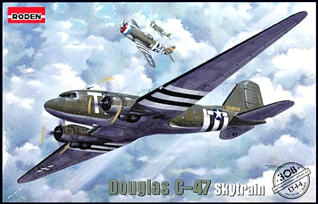 ダグラス C-47 スカイトレーン 輸送機 プラモデル (ローデン 1/144 エアクラフト No.308) 商品画像