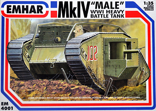 イギリス Mk.4 菱形戦車 雄型 6ポンド砲搭載 プラモデル (エマー 1/35 AFV No.EM4001) 商品画像