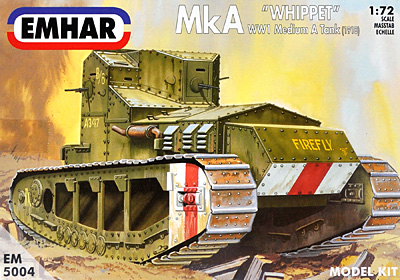 イギリス Mk.A 中戦車 ホイペット プラモデル (エマー 1/72 AFV No.EM5004) 商品画像