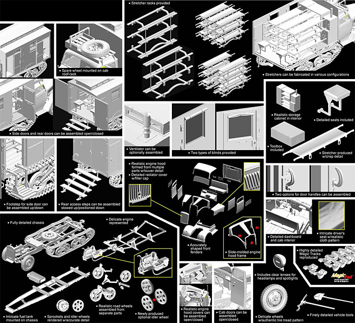 ドイツ Sd.Kfz.3 マウルティア 野戦救急車 プラモデル (サイバーホビー 1/35 AFV シリーズ （'39～'45 シリーズ） No.6766) 商品画像_2