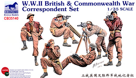 WW2 英従軍記者 (カメラ ＋ タイプライター) プラモデル (ブロンコモデル 1/35 AFVモデル No.CB35140) 商品画像