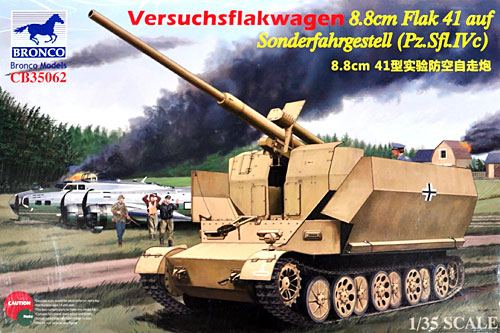 ドイツ フラックワーゲン 4c型 8.8cm Flak41搭載 高射自走砲 プラモデル (ブロンコモデル 1/35 AFVモデル No.CB35062) 商品画像