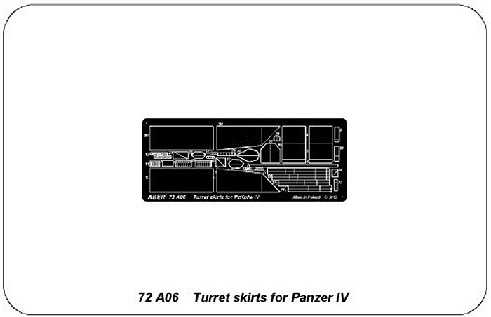 ドイツ 4号戦車用 砲塔シュルツェン エッチング (アベール 1/72 AFV用 エッチングパーツ No.72 A006) 商品画像_2